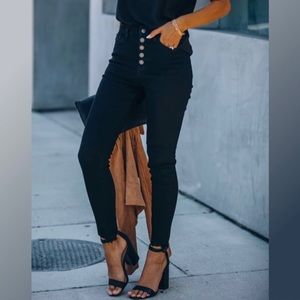 Evie High Rise Black Kancan Jeans